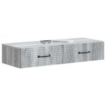 vidaXL Table d'appoint murale Sonoma gris 87 5 x 34 5 x 17 cm