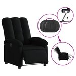 vidaXL Fauteuil inclinable électrique Noir Tissu
