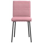 vidaXL Chaises à manger lot de 2 Rose Velours