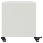 vidaXL Meuble TV blanc 68x39x43 5 cm acier