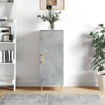 vidaXL Buffet Gris béton 34 5x34x90 cm Bois d'ingénierie