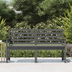 vidaXL Banc de jardin gris 159 5x48x91 5 cm bois massif de pin