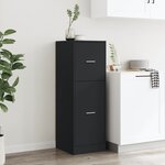 vidaXL Armoire d'apothicaire noir 40x41x118 cm bois d'ingénierie