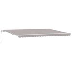 vidaXL Auvent rétractable électrique Gris clair 500 × 300 cm