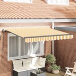 vidaXL Auvent Rétractable Jaune 250 x 200 cm tissu
