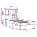 vidaXL Cadre de lit sans matelas blanc 75x190 cm bois de pin massif