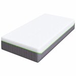 vidaXL Matelas Blanc et Gris 80 x 160 cm Ressort ensaché