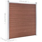 vidaXL Clôture de jardin WPC 1391x186 cm Marron
