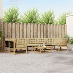 vidaXL Ensemble de canapés d'extérieur 8 Pièces Blanc et Beige