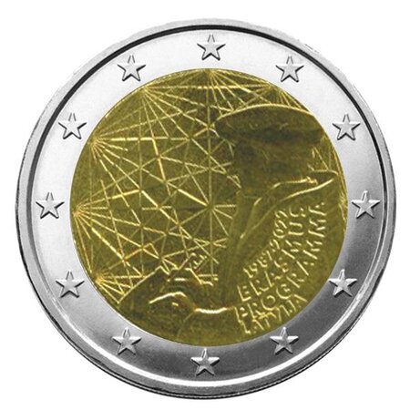 2 euro commemorative 2022 : lettonie (35 ans du programme erasmus)