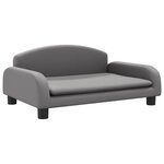 vidaXL Canapé pour enfants gris 70x45x30 cm similicuir