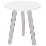 vidaXL Plateau de table Blanc 40 x 40 x 1 5 cm Bois d'ingénierie