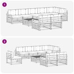 vidaXL Ensemble de canapés d'extérieur 9 Pièces Naturel et Anthracite