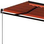 vidaXL Auvent manuel rétractable 400x350 cm Orange et marron