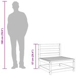 vidaXL Canapé de jardin sans accoudoirs 70x70x67 cm bois pin imprégné