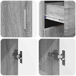 vidaXL Buffet FLORIN Gris Sonoma 88 5 x 30 5 x 73 cm Bois d'ingénierie