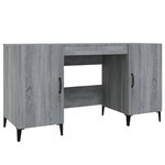 vidaXL Bureau Sonoma gris 140x50x75 cm Bois d'ingénierie