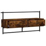 vidaXL Meuble TV mural chêne fumé 100 5x30x51 cm bois d'ingénierie
