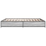 vidaXL Cadre de lit sans matelas sonoma gris 150x200 cm