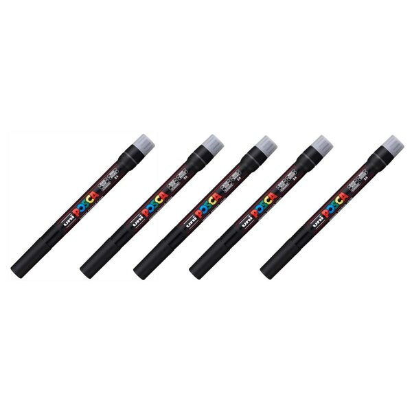 Marqueur pinceau brush pcf350 1-10mm noir x 5 POSCA