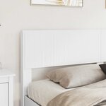 vidaXL Cadre de lit avec rangement et tête de lit Blanc 180 x 200 cm
