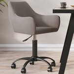 vidaXL Chaise pivotante de salle à manger Gris clair Velours