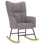vidaXL Chaise à bascule Taupe Tissu