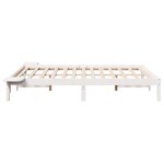 vidaXL Cadre de lit avec tables de chevet Blanc Blanc