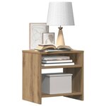 vidaXL Tables de chevet 2 Pièces chêne artisanal bois d'ingénierie