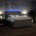 vidaXL Sommier à lattes de lit avec matelas Taupe 180x200 cm Tissu