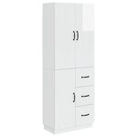 vidaXL Ensemble de Meubles 2 Pièces Blanc brillant Bois d'ingénierie
