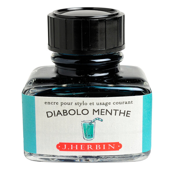 Encre traditionnelle à stylo en flacon 'D' 30ml Diabolo menthe HERBIN