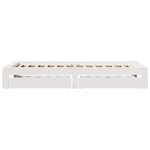 vidaXL Cadre de lit sans matelas blanc 90x190 cm bois de pin massif
