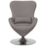 vidaXL Fauteuil œuf Taupe 63 x 73 x 90 cm tissu