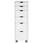vidaXL Cabinet roulant Blanc 34 x 39 x 93 5 cm Bois de Pin Massif