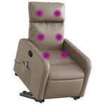 vidaXL Fauteuil inclinable de massage Cappuccino Similicuir
