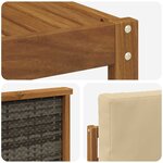 vidaXL Ensemble de canapés d'extérieur 5 pc Naturel et Beige