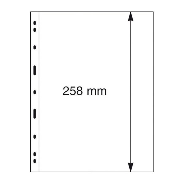 Feuilles Uniplate Lindner noires à 1 bande pour mini-feuilles de timbres.
