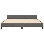 vidaXL Cadre de lit sans matelas gris foncé 180x200 cm velours