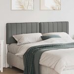 vidaXL Tête de lit capitonnée Blanc et gris clair 160 cm Pin massif