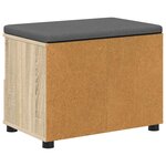 vidaXL Banc d'entrée avec coussin Chêne Sonoma 60 x 38 x 46 cm