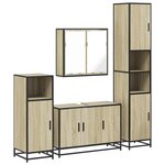 vidaXL Ensemble de meubles de salle de bain 4 Pièces chêne sonoma