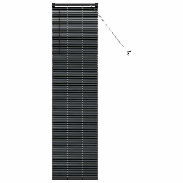 vidaXL Store de Fenêtre avec des rideaux Noir Aluminium