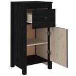 vidaXL Buffets 2 Pièces Noir 40x35x80 cm Bois massif de pin