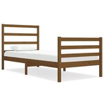vidaXL Cadre de lit Marron miel Bois de pin massif 90x190 cm Simple