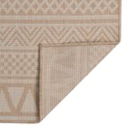 vidaXL Tapis à tissage plat d'extérieur 100x200 cm Rayures brunes