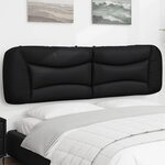 vidaXL Coussin de tête de lit Hvar noir 183 cm similicuir