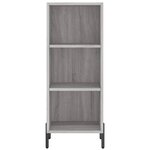 vidaXL Buffet haut Sonoma gris 34 5x34x180 cm Bois d'ingénierie