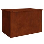 vidaXL Boîte de Rangement Extérieure Rouillé 80 x 50 5 x 50 cm Acier