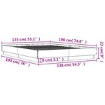 vidaXL Cadre de lit blanc 135x190 cm bois d'ingénierie